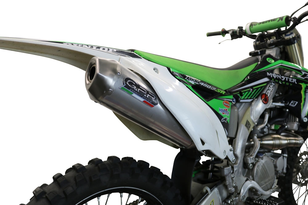 Exhaust compatible with Kawasaki KX450F 2012-2015, Pentacross Titanium, Full system exhaust, including removable db killer/spark arrestor 