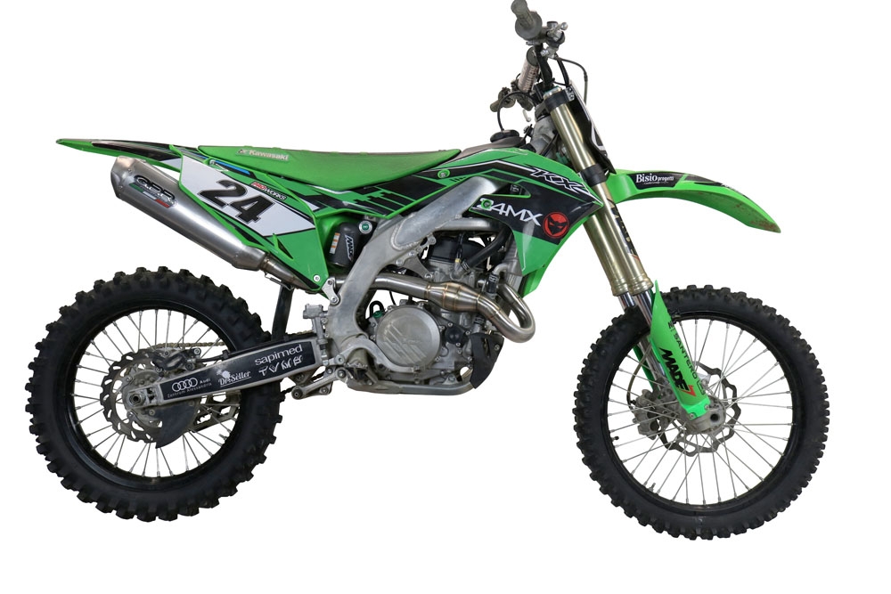 Exhaust compatible with Kawasaki KX450F 2019-2020, Pentacross FULL Titanium, Full system exhaust, including removable db killer/spark arrestor 