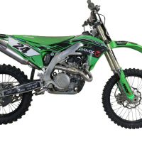 Exhaust compatible with Kawasaki KX450F 2019-2020, Pentacross FULL Titanium, Full system exhaust, including removable db killer/spark arrestor 