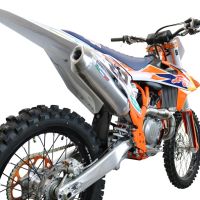 Exhaust compatible with Gas Gas MC 450F Factory EDITION 2023-2023, Pentacross Inox, Full system exhaust, including removable db killer/spark arrestor 