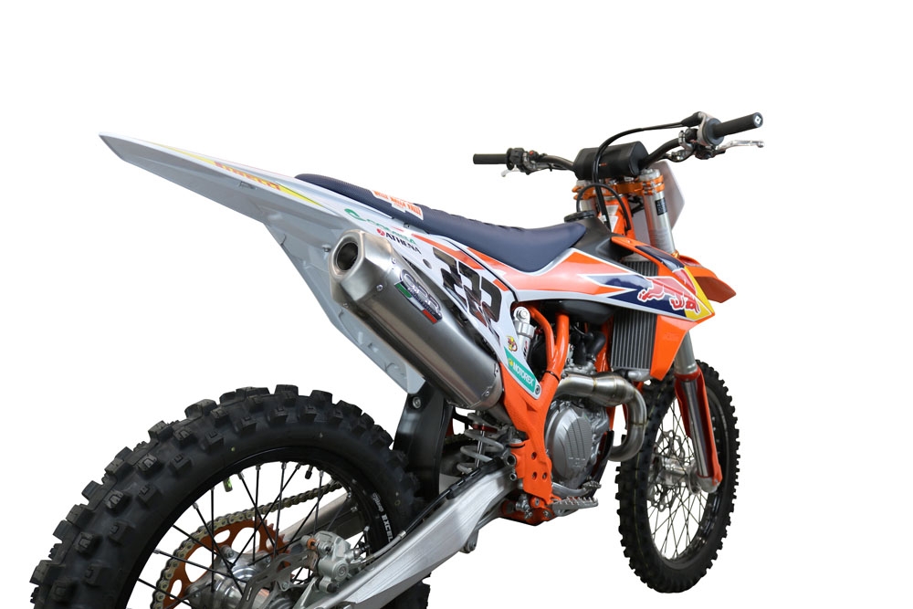 Exhaust compatible with Gas Gas MC 450F 2021-2023, Pentacross FULL Titanium, Full system exhaust, including removable db killer/spark arrestor 
