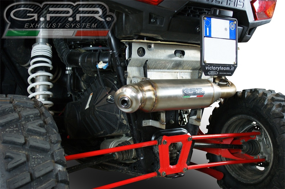 Exhaust compatible with Polaris Rzr XP 1000 2014-2023, Power Bomb, Slip-on exhaust including removable db killer and link pipe, EPA-compliance NOT required 