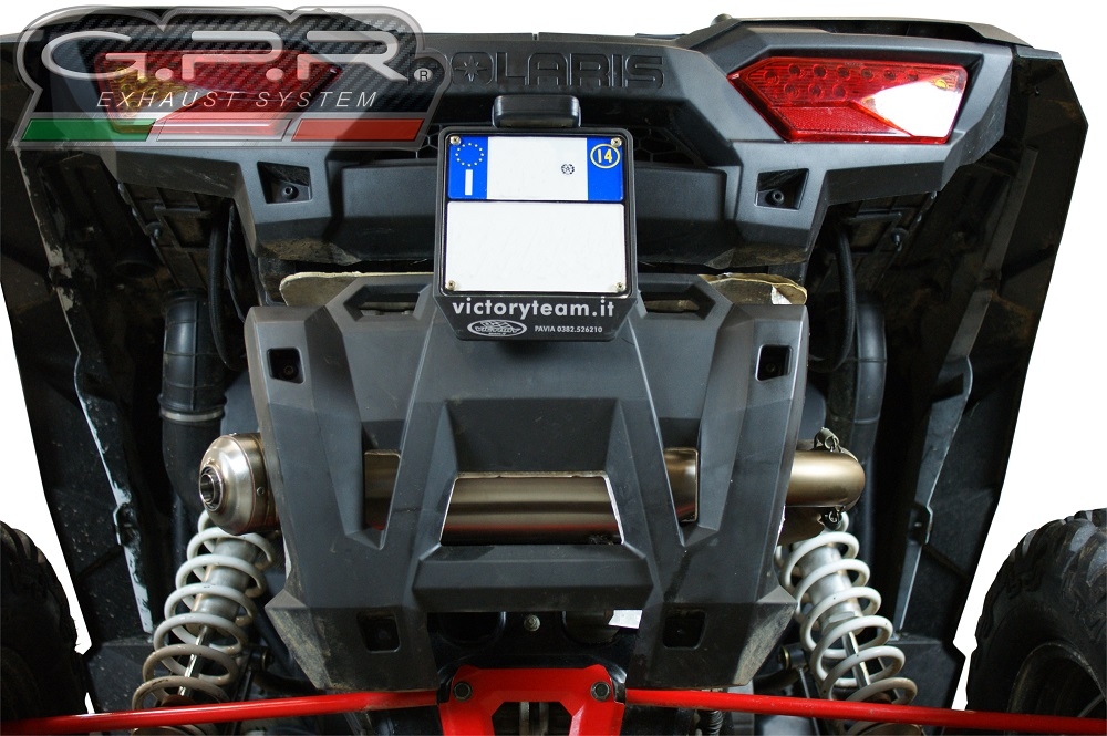 Exhaust compatible with Polaris Rzr XP 1000 2014-2023, Power Bomb, Slip-on exhaust including removable db killer and link pipe, EPA-compliance NOT required 