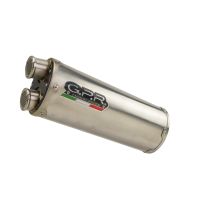 GPR exhaust compatible with Cf Moto 800 Mt Sport 2022-2024, Dual Titanium, Homologated legal slip-on exhaust including removable db killer and link pipe 
