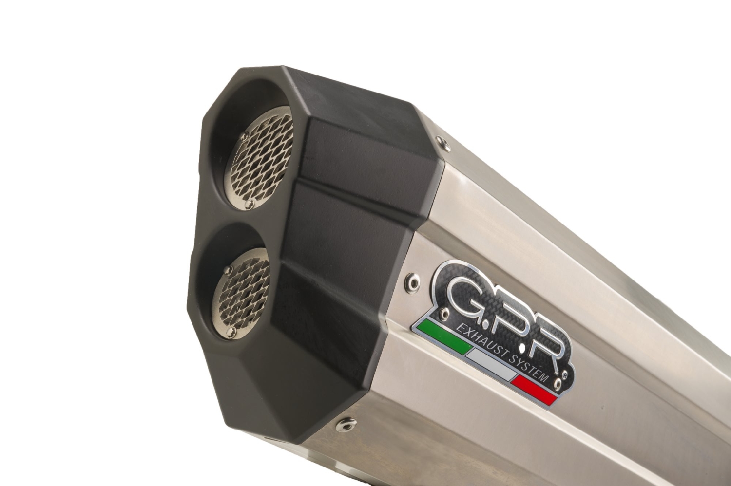 Exhaust compatible with Bmw R1250GS - Adventure 2021-2024, Hyper Sonic Titanium, Slip-on exhaust including removable db killer and link pipe, not EPA-compliant 