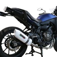 Exhaust compatible with Yamaha Tracer 700 GT 2019-2020, Albus Ceramic, Full system exhaust, including removable db killer 