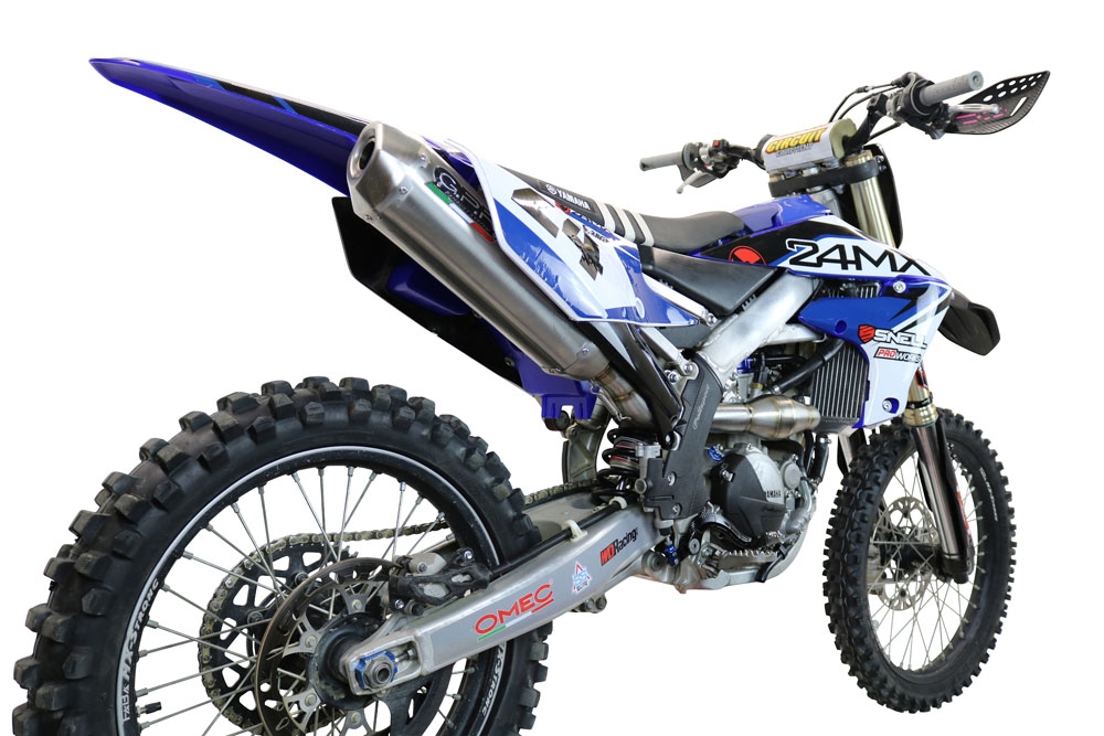 Exhaust compatible with Yamaha YZ250FX 2020-2025, Pentacross Inox, Full system exhaust, including removable db killer/spark arrestor 