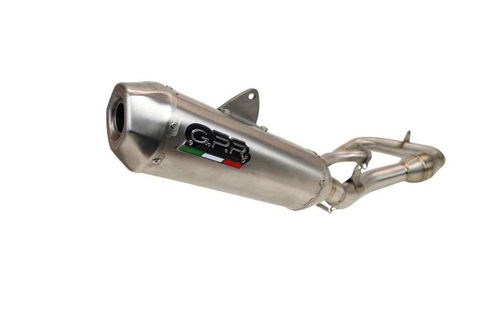 Exhaust compatible with Kawasaki KX250X 2021-2022, Pentacross FULL Titanium, Slip-on exhaust, including link pipe and removable db killer spark/arrestor 