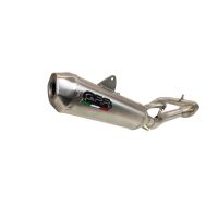 GPR exhaust compatible with Yamaha Grizzly 550 2007-2024, PENTACROSS INOX, Homologated legal slip-on exhaust including removable db killer and link pipe 