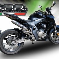 Exhaust compatible with Zontes Zt 310 X / T 2018-2020, Deeptone Inox, Full system exhaust, including removable db killer 