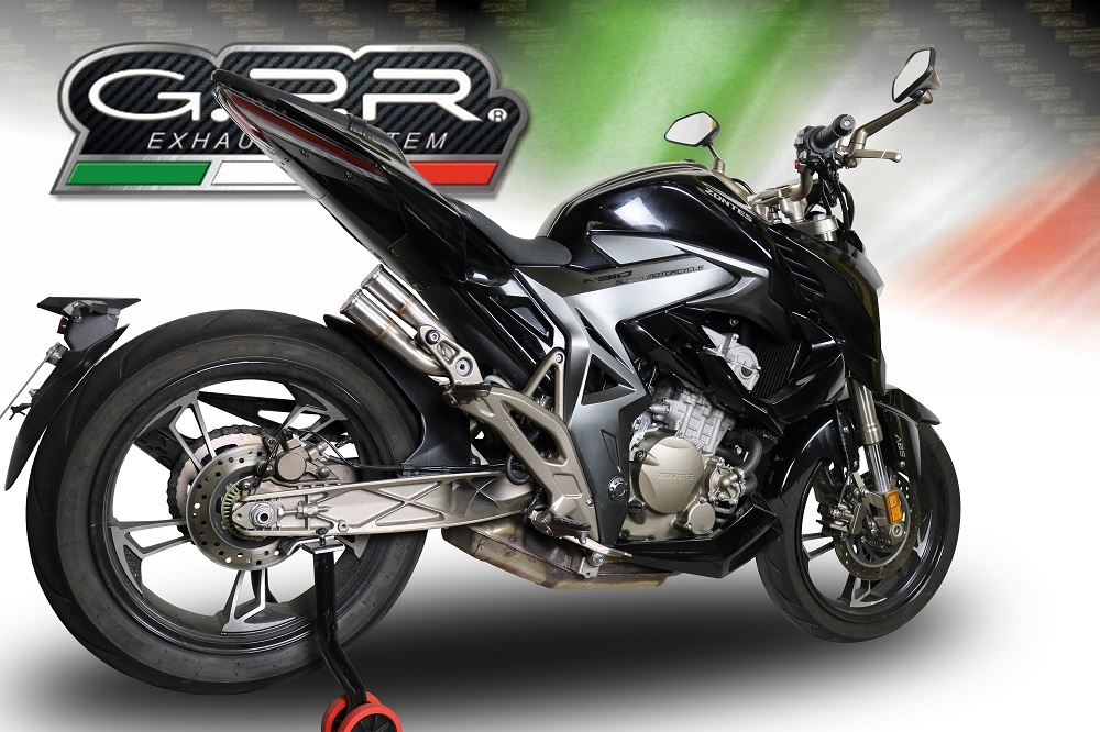 Exhaust compatible with Zontes Zx 310 2018-2020, F205, Slip-on exhaust including removable db killer and link pipe, EPA-compliant 
