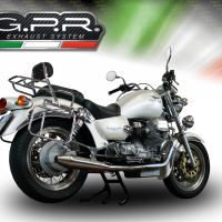 Exhaust compatible with Moto Guzzi California 1100 Special/Stone/Sport/Ev/Alu 1997-2002, Vintacone, Dual slip-on including removable db killers and link pipes, not EPA-compliant 