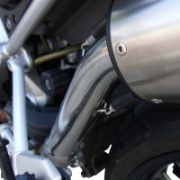 Exhaust compatible with Moto Guzzi Stelvio 1200 4V 2008-2010, Ghisa , Slip-on exhaust including removable db killer and link pipe, not EPA-compliant 