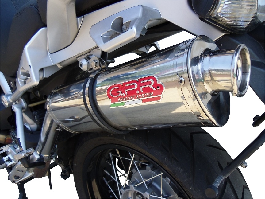 Exhaust compatible with Moto Guzzi Stelvio 1200 8V 2011-2017, Trioval, Slip-on exhaust including removable db killer and link pipe, not EPA-compliant 