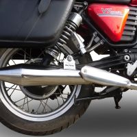 Exhaust compatible with Moto Guzzi V7 (I - II) - Stone - Special 2012-2016, Vintacone , Dual slip-on including removable db killers and link pipes, not EPA-compliant 