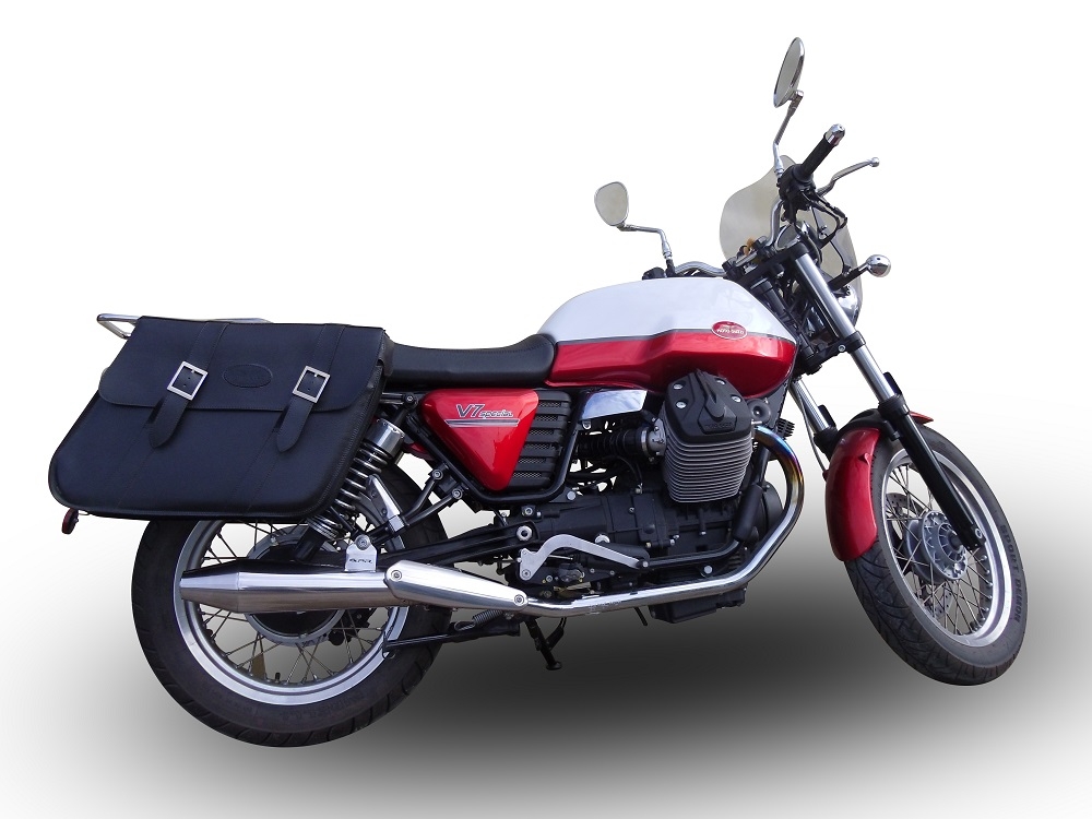 Exhaust compatible with Moto Guzzi V7 (I - II) - Stone - Special 2012-2016, Vintacone , Dual slip-on including removable db killers and link pipes, not EPA-compliant 