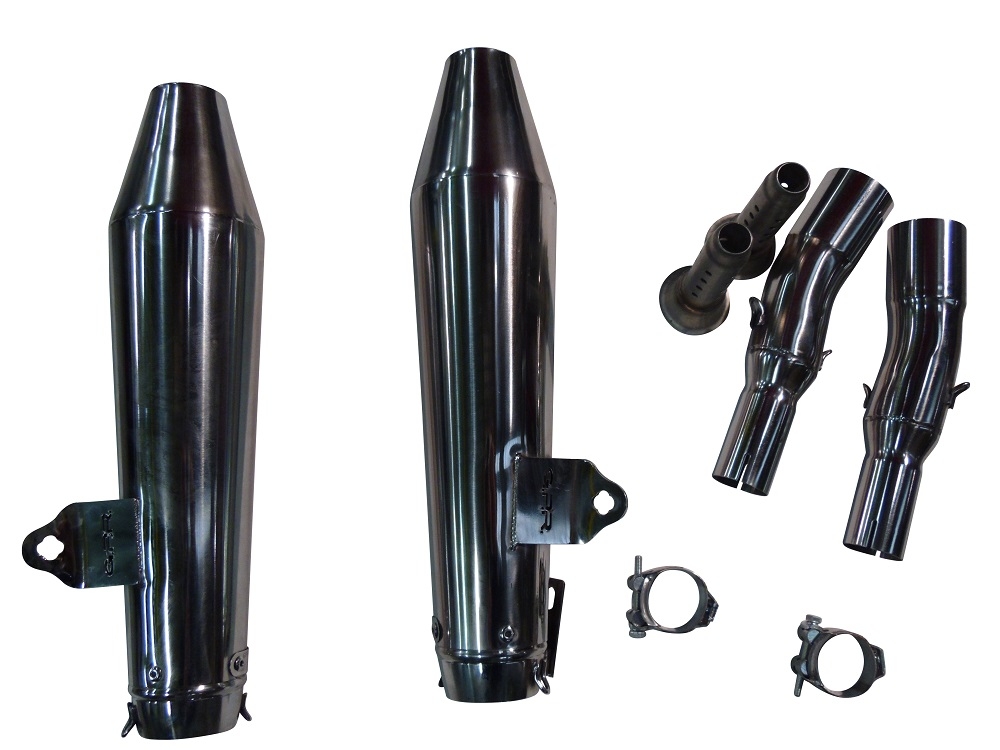 Exhaust compatible with Moto Guzzi V7 (I - II) - Stone - Special 2012-2016, Vintacone , Dual slip-on including removable db killers and link pipes, not EPA-compliant 