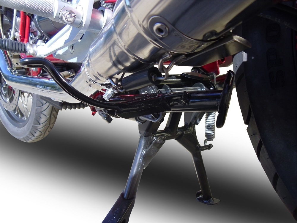 Exhaust compatible with Moto Guzzi Nevada 750 2008-2014, Vintacone , Dual slip-on including removable db killers and link pipes, not EPA-compliant 