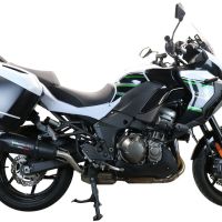 GPR exhaust compatible with  Kawasaki Versys 1000 2019-2020, New Grand Prix Evo Poppy, Slip-on exhaust including removable db killer and link pipe, EPA-compliant 