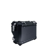 GPR TECH compatible with  Suzuki V-Strom 1050 Xt/De 2020/2024 e5 GPR TECH Pair of side cases aluminum made with contoured right side, black color with specific pannier holder Capacity 38 LT. + 32 LT.