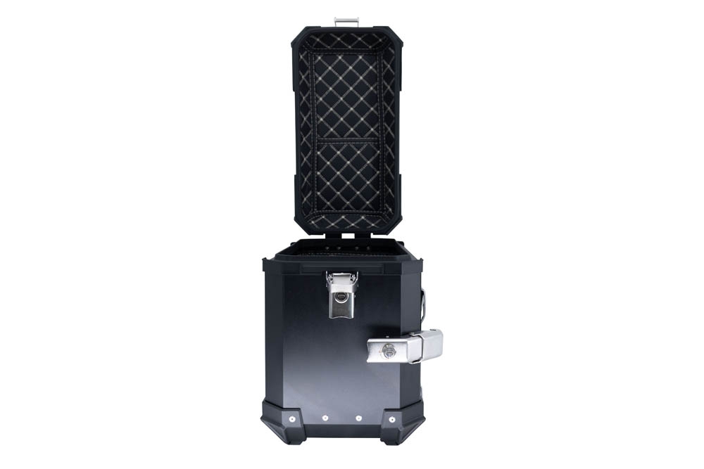 GPR TECH compatible with  Ktm SMT 890 2023/2024 e5 GPR TECH Pair of side cases aluminum made, black color with specific pannier holder Capacity 38 LT. + 38 LT.