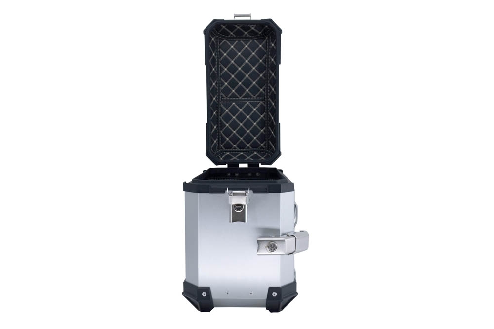 GPR TECH compatible with  Ktm SMT 890 2023/2024 e5 GPR TECH Pair of side cases aluminum made, silver color with specific pannier holder Capacity 38 LT. + 38 LT.