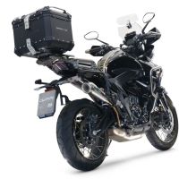 Exhaust compatible with Zontes 350 T1 ADV 2022-2024, Powercone Evo, Slip-on exhaust including removable db killer and link pipe, EPA-compliant 