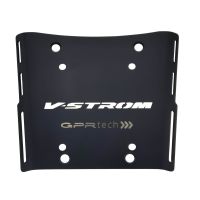 GPR TECH compatible with  Suzuki V-Strom Dl 650 2012/2016 e3 GPR TECH Specific fitting plate Top Case ALPITECH 35 LT compatible with original luggage rack,stainless steel made with 4 anchor points