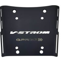 GPR TECH compatible with  Suzuki V-Strom Dl 650 2012/2016 e3 GPR TECH Specific fitting plate Top Case ALPITECH 35 LT compatible with original luggage rack,stainless steel made with 4 anchor points