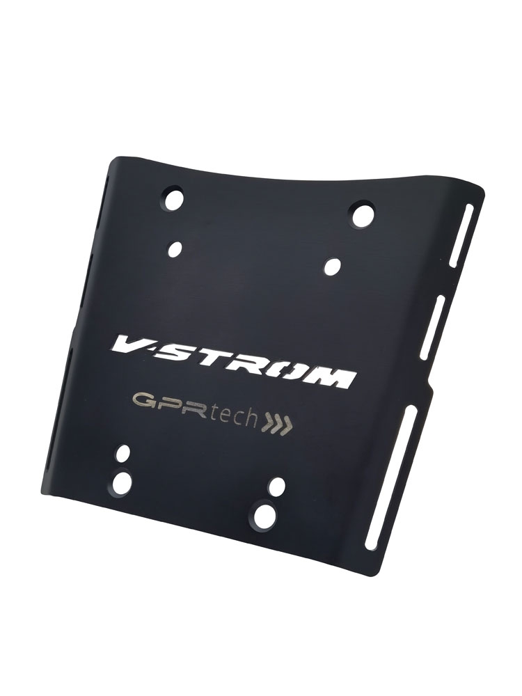 GPR TECH compatible with  Suzuki V-Strom Dl 650 2012/2016 e3 GPR TECH Specific fitting plate Top Case ALPITECH 55 LT compatible with original luggage rack,stainless steel made with 4 anchor points
