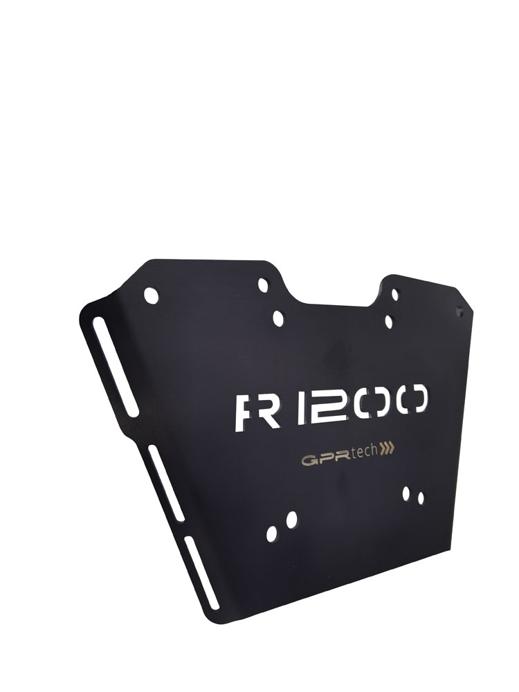 GPR TECH compatible with  Bmw R 1250 R - Rs 2021/2024 e5 GPR TECH Specific fitting plate Top Case ALPITECH 35 LT compatible with original luggage rack,stainless steel made with 4 anchor points