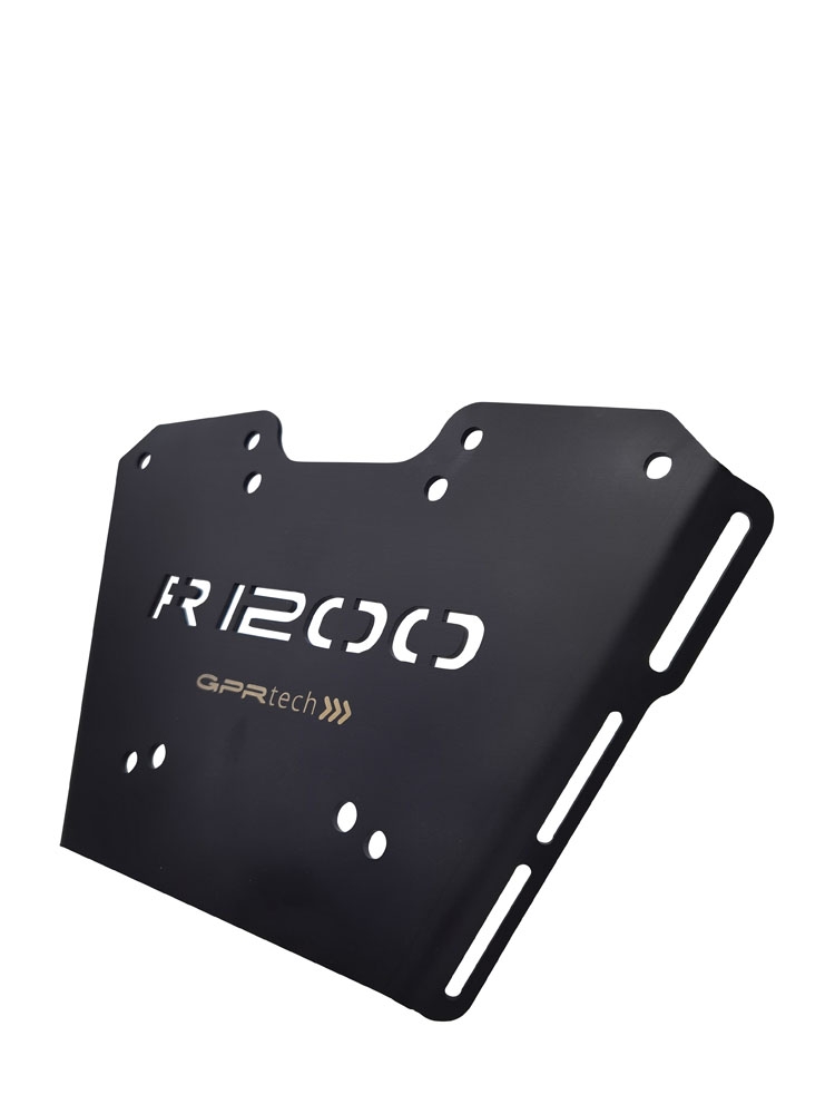GPR TECH compatible with  Bmw R 1250 R - Rs 2021/2024 e5 GPR TECH Specific fitting plate Top Case ALPITECH 35 LT compatible with original luggage rack,stainless steel made with 4 anchor points