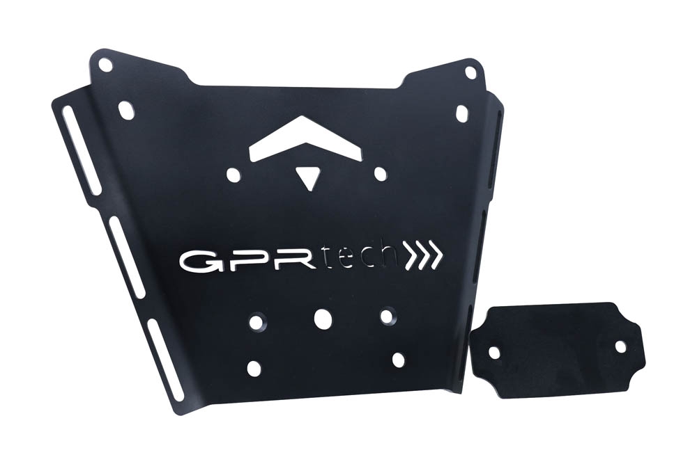 GPR TECH compatible with  Bmw R 1250 R - Rs 2021/2024 e5 GPR TECH Specific fitting plate Top Case ALPITECH 35 LT compatible with original luggage rack,stainless steel made with 4 anchor points
