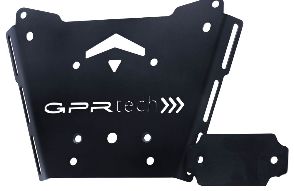 GPR TECH compatible with  Bmw R 1250 R - Rs 2021/2024 e5 GPR TECH Specific fitting plate Top Case ALPITECH 35 LT compatible with original luggage rack,stainless steel made with 4 anchor points