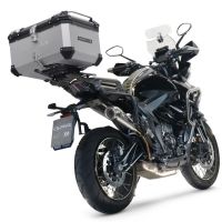 Exhaust compatible with Zontes 350 T1 ADV 2022-2024, Powercone Evo, Slip-on exhaust including removable db killer and link pipe, EPA-compliant 