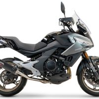 Exhaust compatible with Cf Moto 700 Mt 2023-2024, M3 Black Titanium, Slip-on exhaust including link pipe 