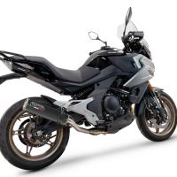 Exhaust compatible with Cf Moto 700 Mt 2023-2024, M3 Black Titanium, Slip-on exhaust including link pipe 
