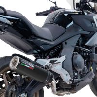 Exhaust compatible with Cf Moto 700 Mt 2023-2024, M3 Black Titanium, Slip-on exhaust including link pipe 