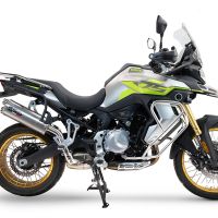 Exhaust compatible with Voge 900DSX 2024-2025, Dual Inox, Slip-on exhaust including removable db killer and link pipe, not EPA-compliant 