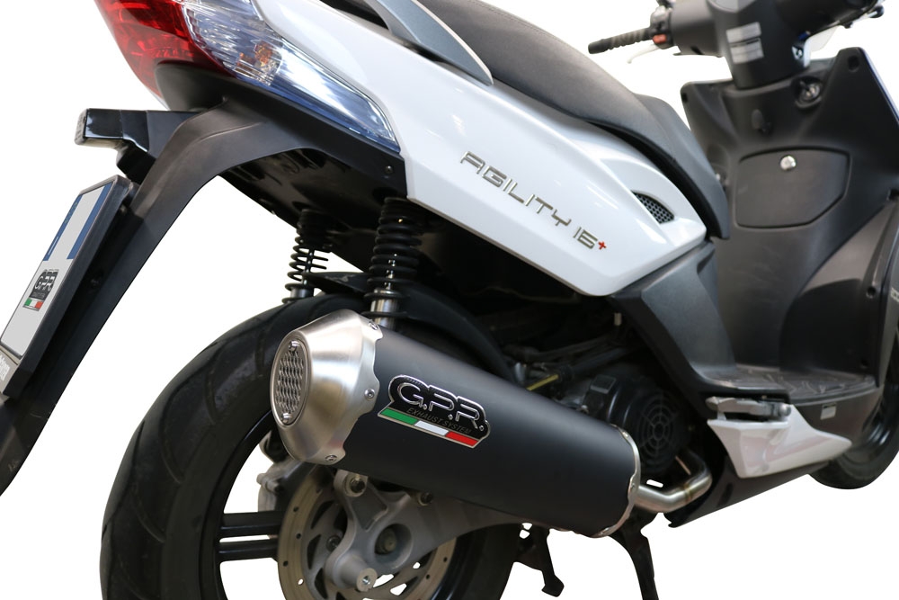 Exhaust compatible with Kymco Agility 200 - I.E. R16 - Plus 2010-2014, Evo4 Road, Full system exhaust, including removable db killer 