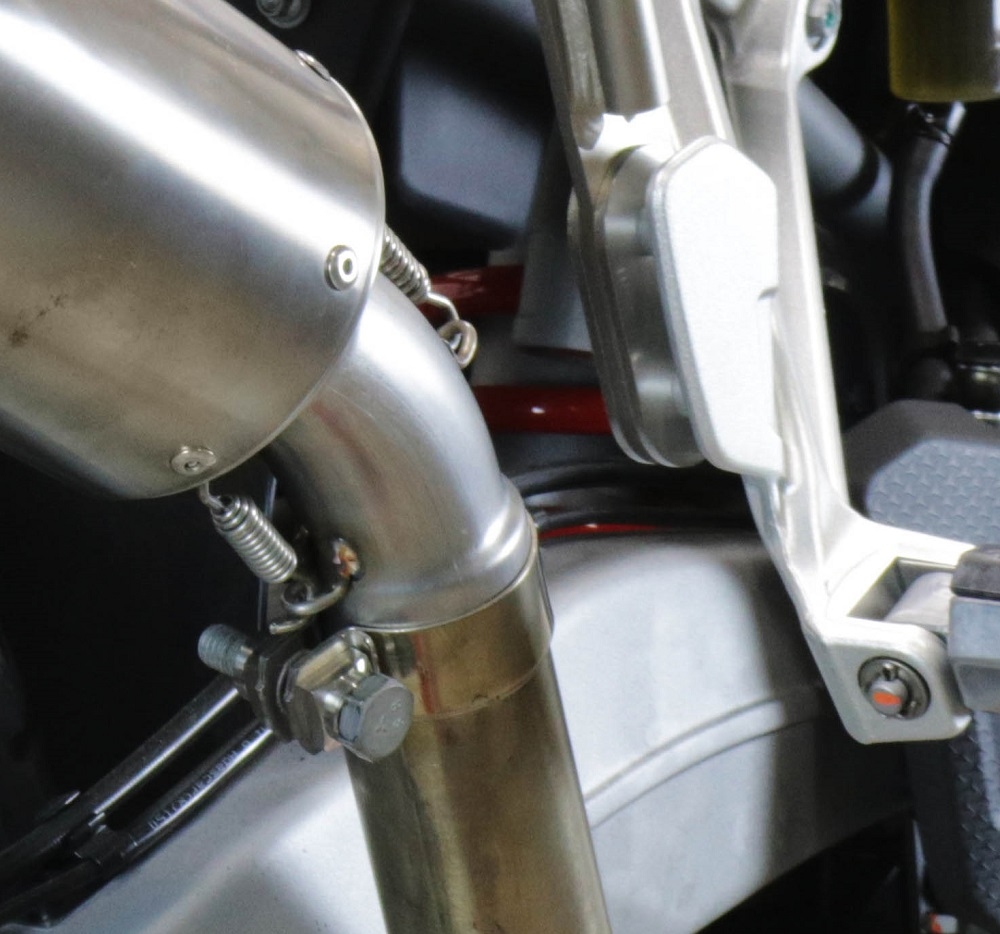 Exhaust compatible with Aprilia Tuareg 660 2021-2024, Furore Evo4 Nero, Slip-on exhaust including removable db killer and link pipe, EPA-compliant 