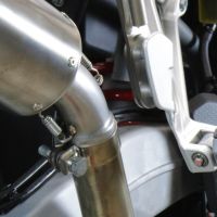 Exhaust compatible with Aprilia Tuareg 660 2021-2024, Furore Evo4 Nero, Slip-on exhaust including removable db killer and link pipe, EPA-compliant 