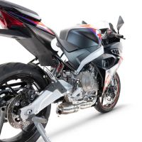 Exhaust compatible with Aprilia RS 457 2024-2025, Ghost Inox, Full system exhaust, including removable db killer 
