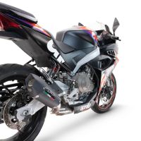 GPR exhaust compatible with  Aprilia RS 457 2024-2025, New Grand Prix Evo Black Titanium, Slip-on exhaust including link pipe and removable db killer 