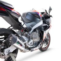 GPR exhaust compatible with Aprilia RS 457 2024-2025, New Grand Prix Evo Titanium, Racing full system exhaust, including removable db killer 