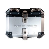 Top case GPR TECH compatible with  Royal Enfield Himalayan 410 2017/2023 GPR TECH Top case in aluminum, silver color with specific plate included Capacity 26 LT.