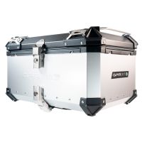 Top case GPR TECH compatible with  Aprilia Tuareg 660 2021/2024 e5 GPR TECH Top case in aluminum, silver color with specific plate included Capacity 55 LT.