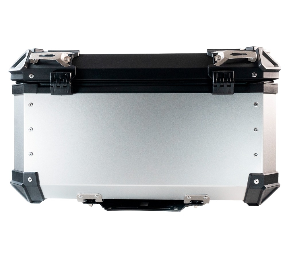 Top case GPR TECH compatible with  Suzuki V-Strom Dl 1000 2017/2019 e4 GPR TECH Top case in aluminum, silver color with specific plate included Capacity 55 LT.