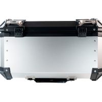 Top case GPR TECH compatible with  Suzuki V-Strom Dl 1000 2017/2019 e4 GPR TECH Top case in aluminum, silver color with specific plate included Capacity 55 LT.