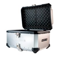 GPR TECH compatible with  Kawasaki Versys 650 2021/2022 e5 GPR TECH Top case in aluminum, silver color with specific plate included Capacity 55 LT.